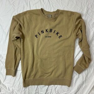 Men's Pinkbike Mountain Bike Tan Sweatshirt crew